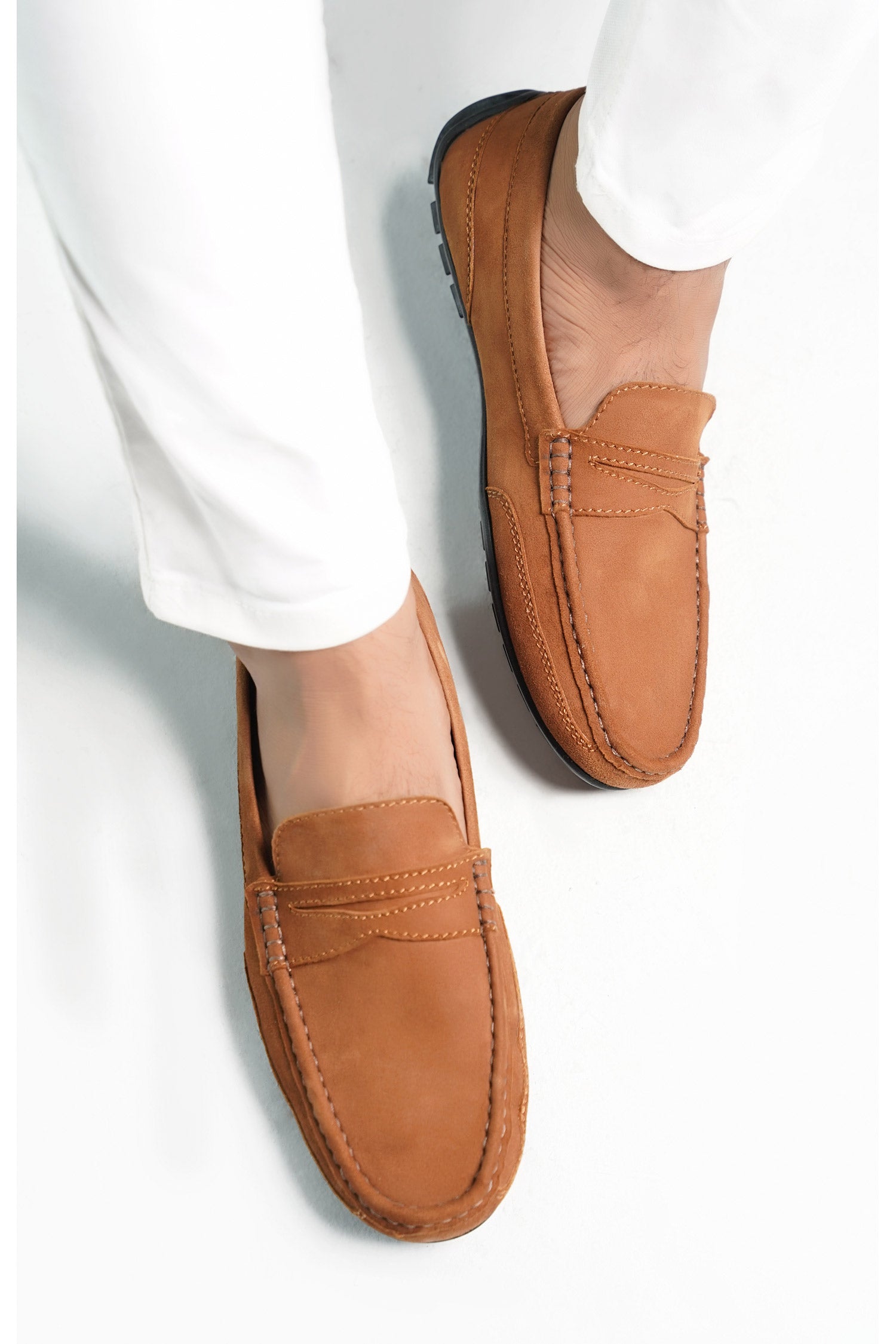Mens original leather moccasins in light brown colour by JULKE