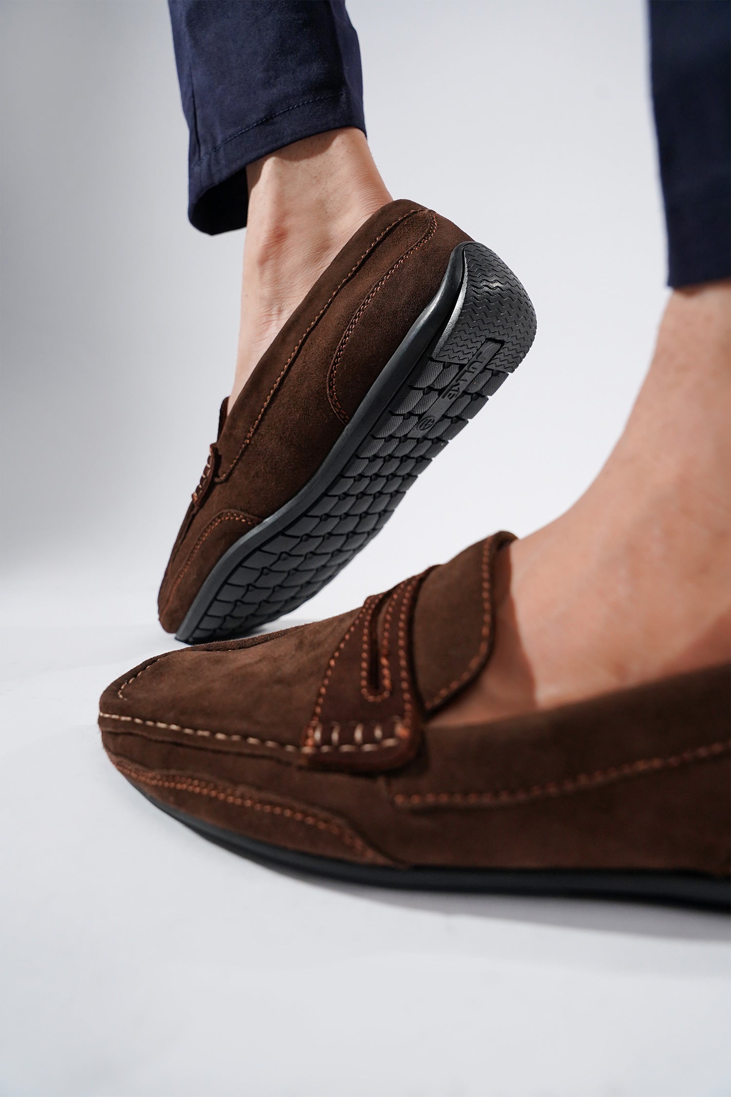 Mens original leather moccasins in dark brown colour by JULKE