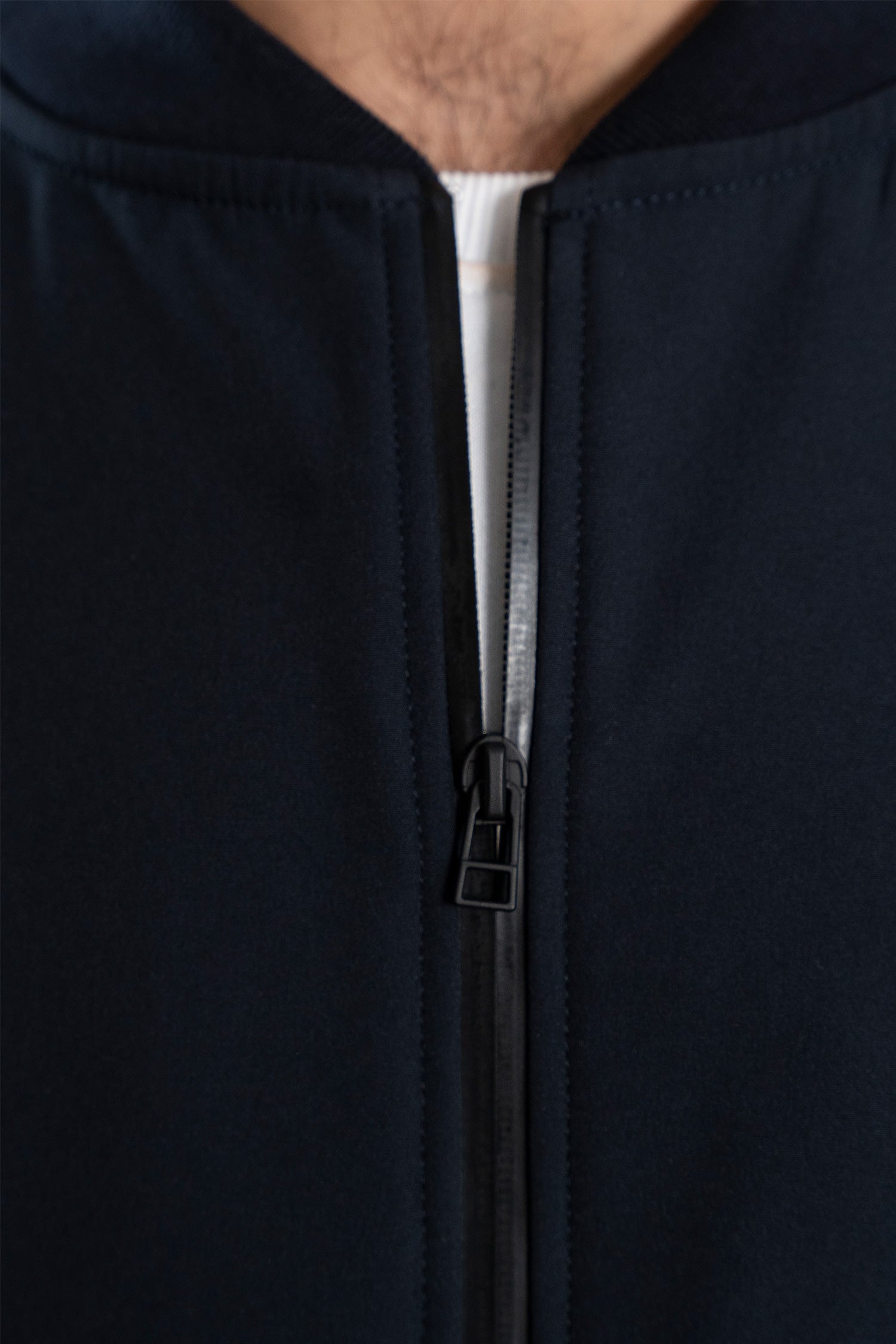 Mens winter bomber jacket in navy blue with waterproof zip by JULKE