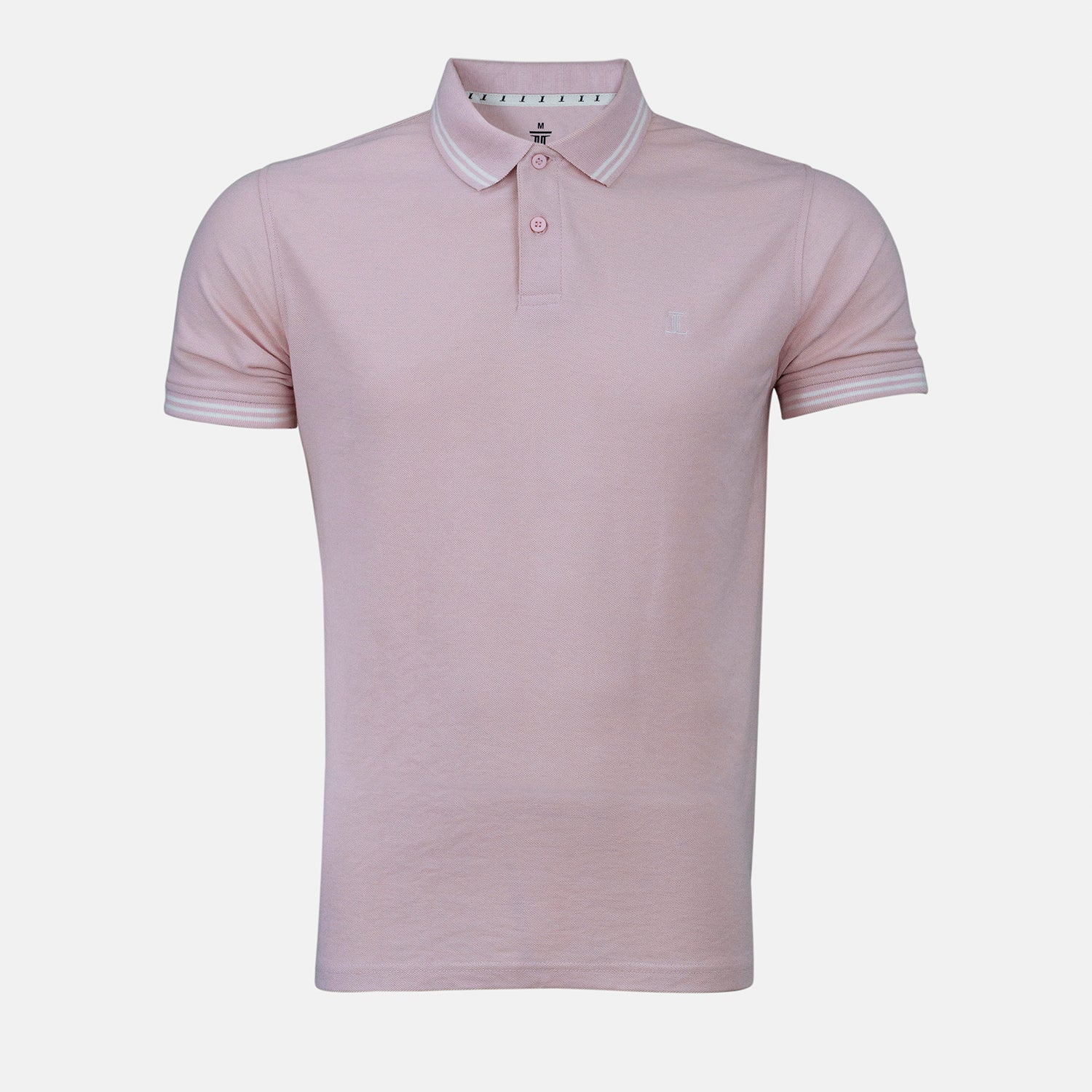 Mens summer polo shirt in light pink by JULKE.