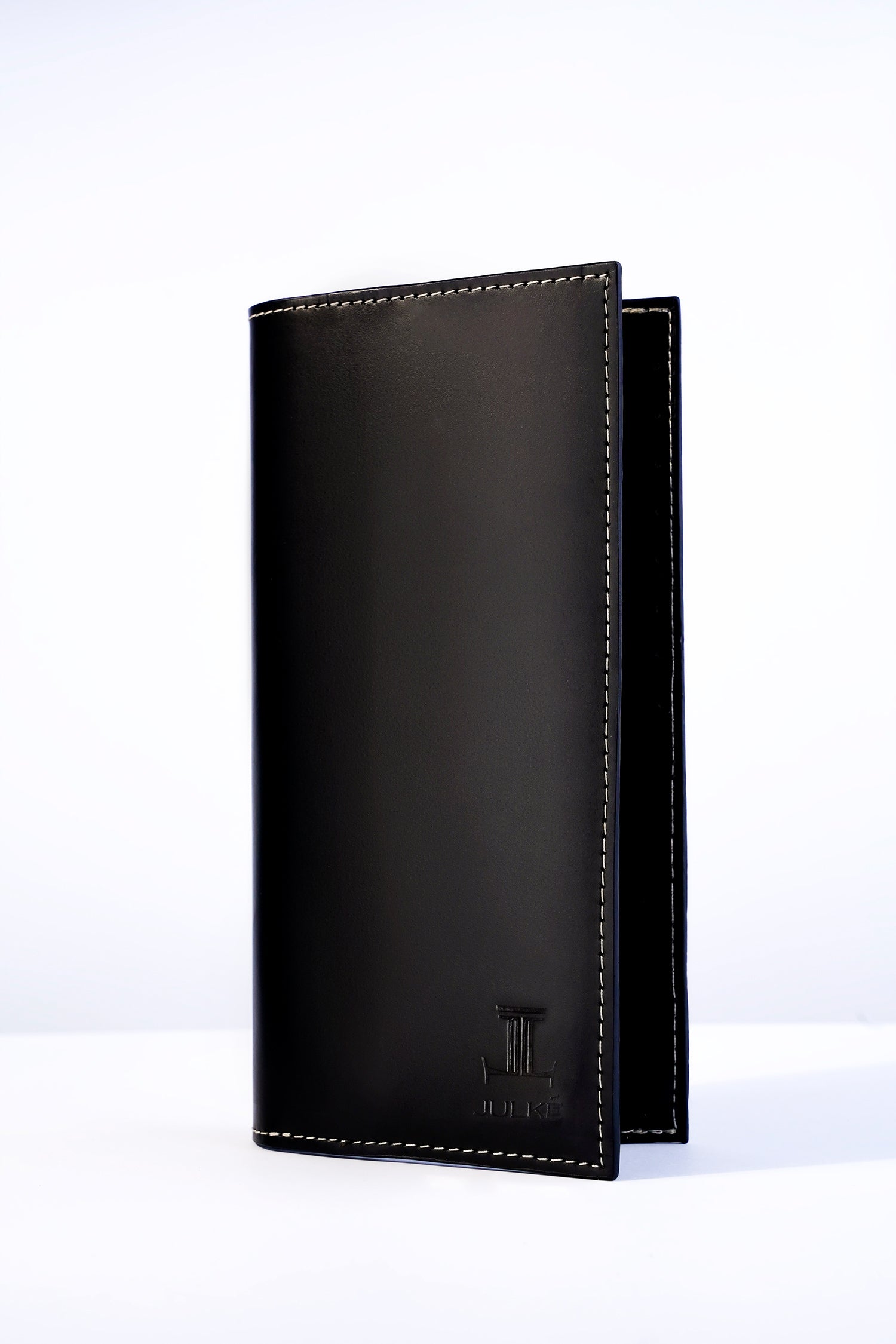 Mens leather long wallet in black colour by JULKE
