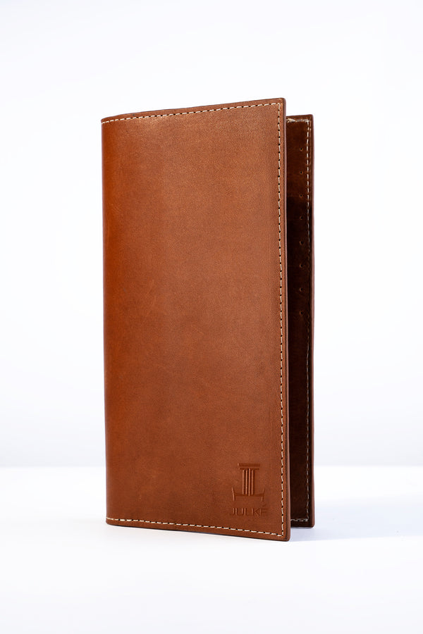 Mens leather long wallet in tan colour by JULKE