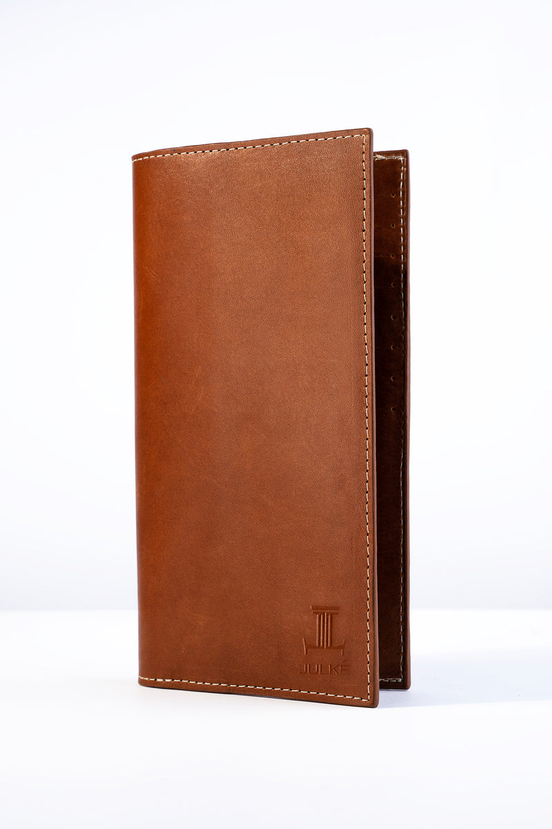 Mens leather long wallet in tan colour by JULKE