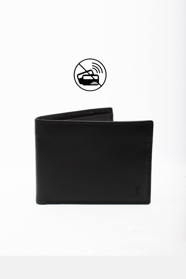 Mens original leather wallet in black colour with extra card holder by JULKE