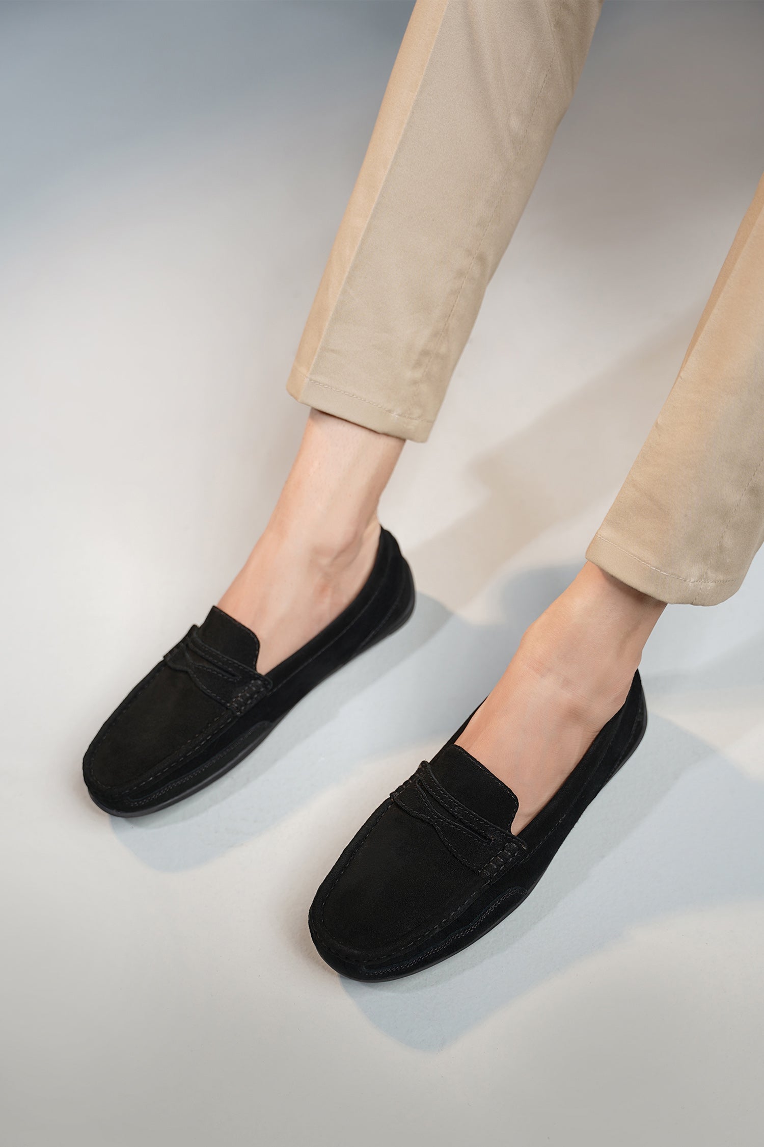 Mens original leather moccasins in black colour by JULKE
