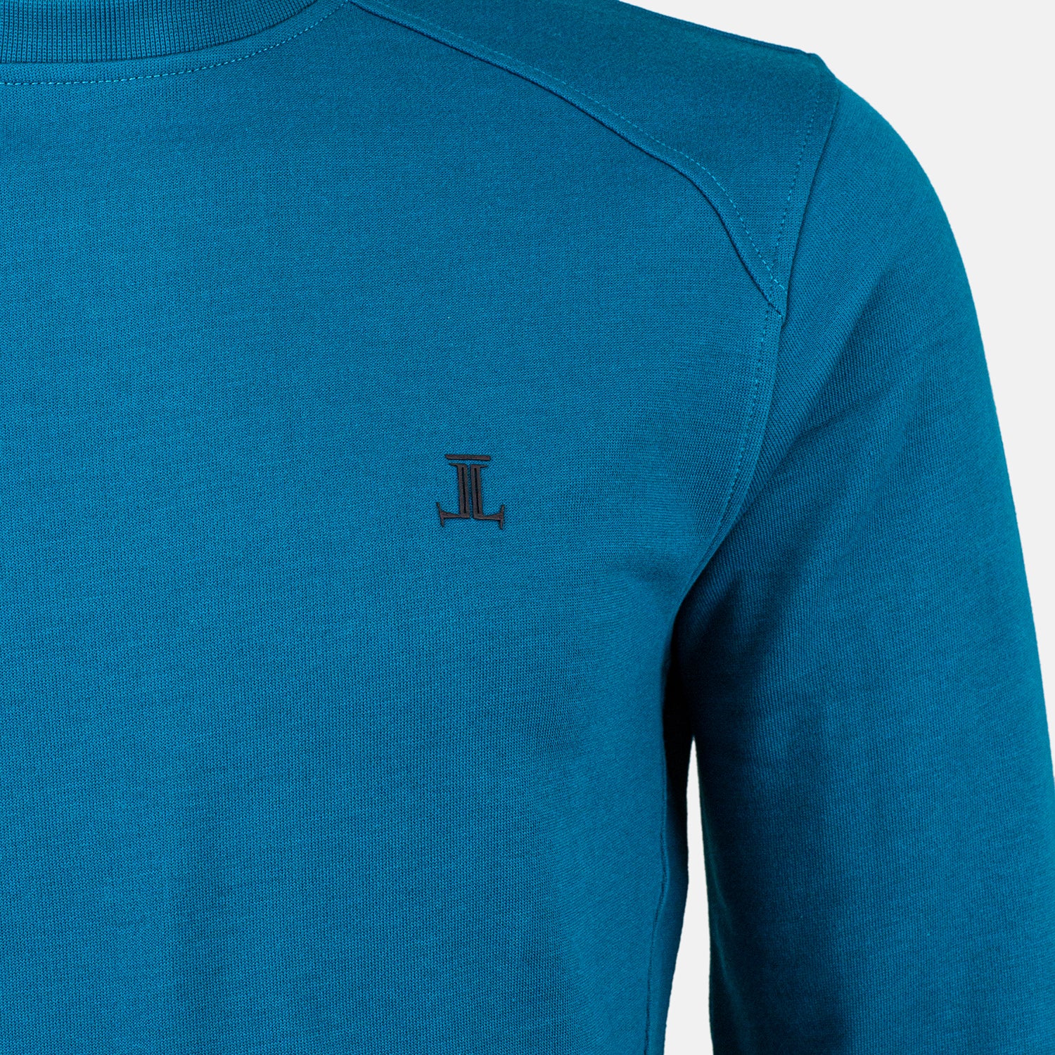 Mens winter sweatshirt in turquoise blue colour with fleece lining by JULKE. 